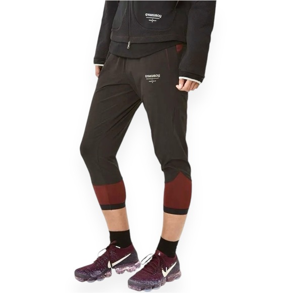 Nike Pants - Nike x Undercover Lab Gyakusou Black l Burgundy Three Quarter Track Pants sz S
